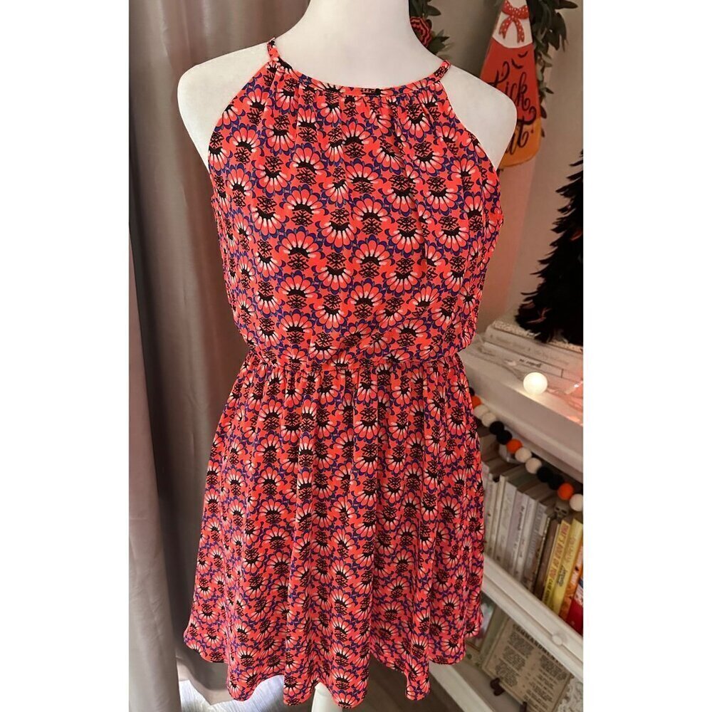 GB Girls Bright Pink Floral Dress Size Large